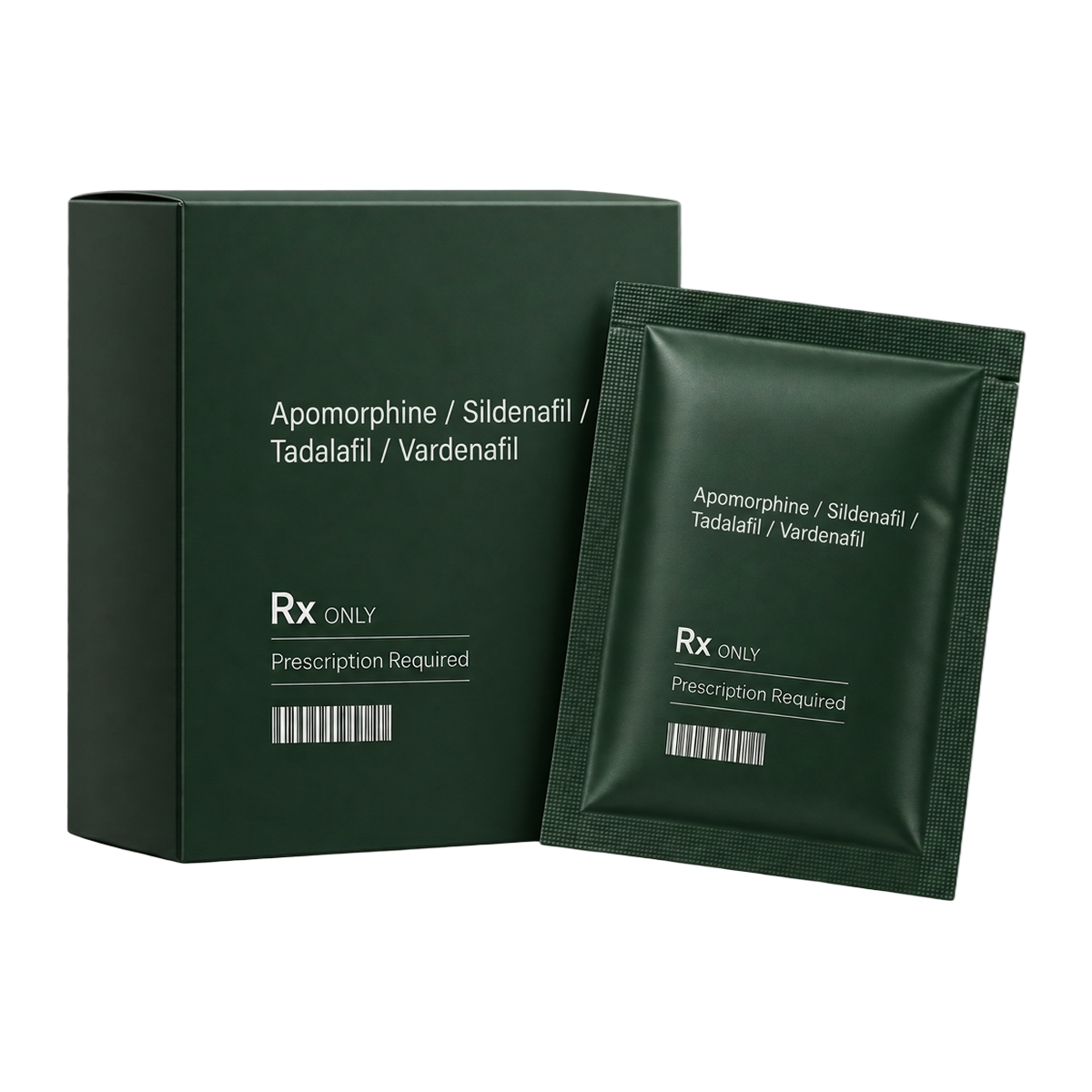 Apomorphine / Sildenafil / Tadalafil / Vardenafil Packets